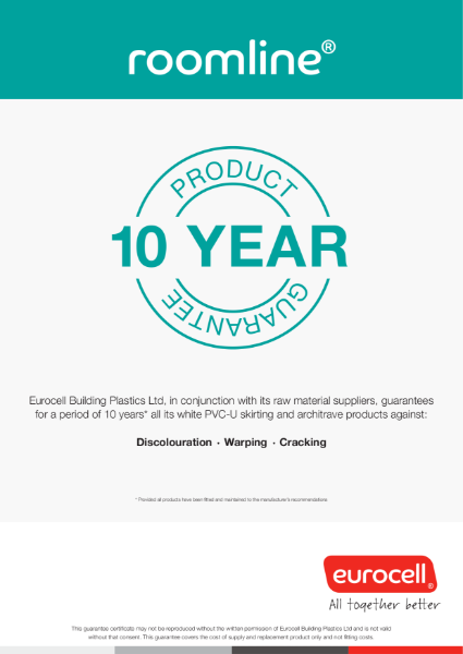 Roomline 10 Year Product Guarantee