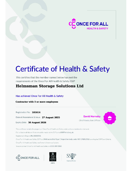 Certificate of Health and Safety