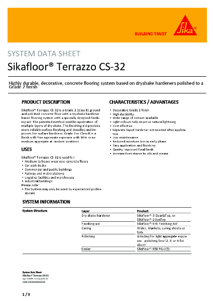 Sikafloor® Terrazzo CS-32