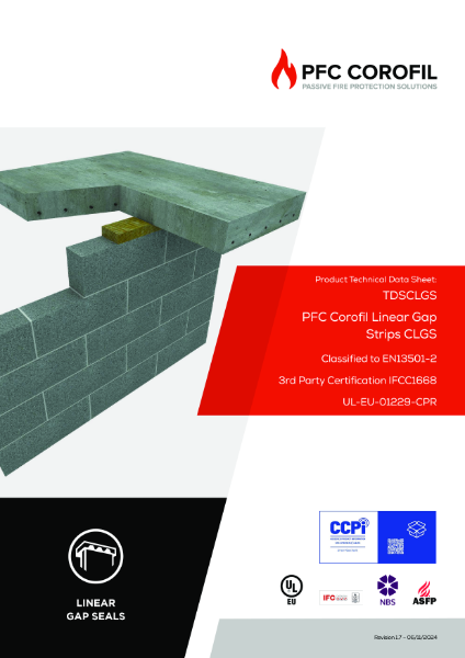 TDSCLGS PFC Corofil Linear Gap Strips CCLGS Datasheet [Rev 1.7]