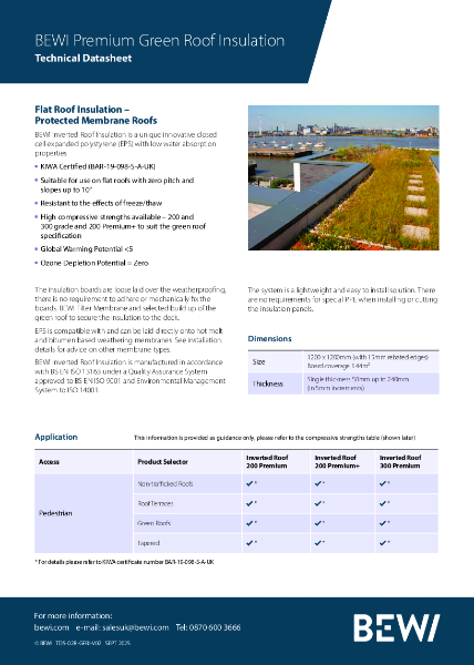 BEWI Premium Green Roof Insulation