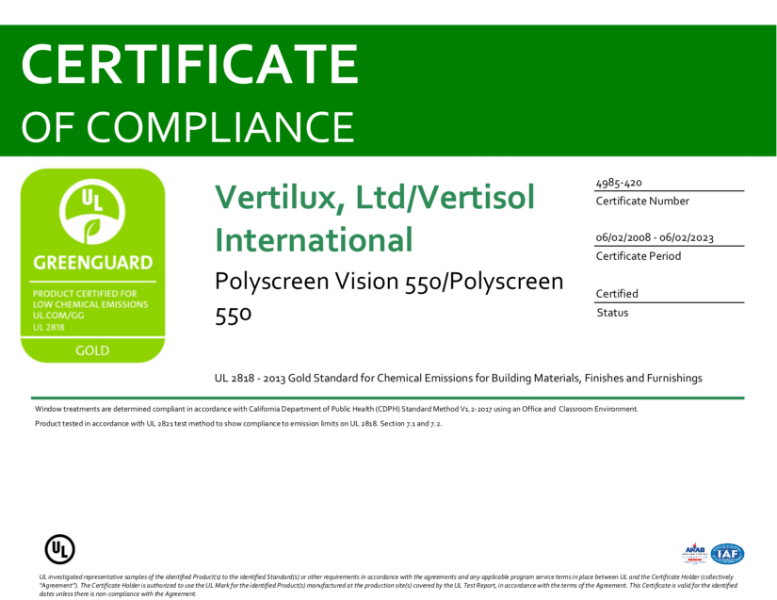 Polyscreen 550 - Greenguard