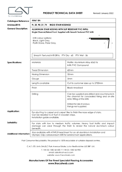 AN61 BA with Smooth Textured PVC TDS