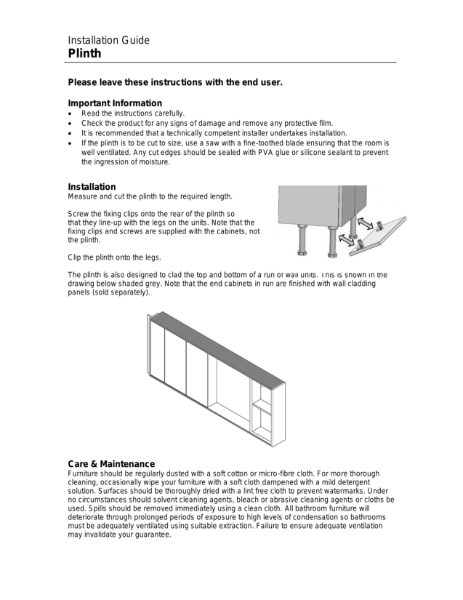 Qube fitted plinth