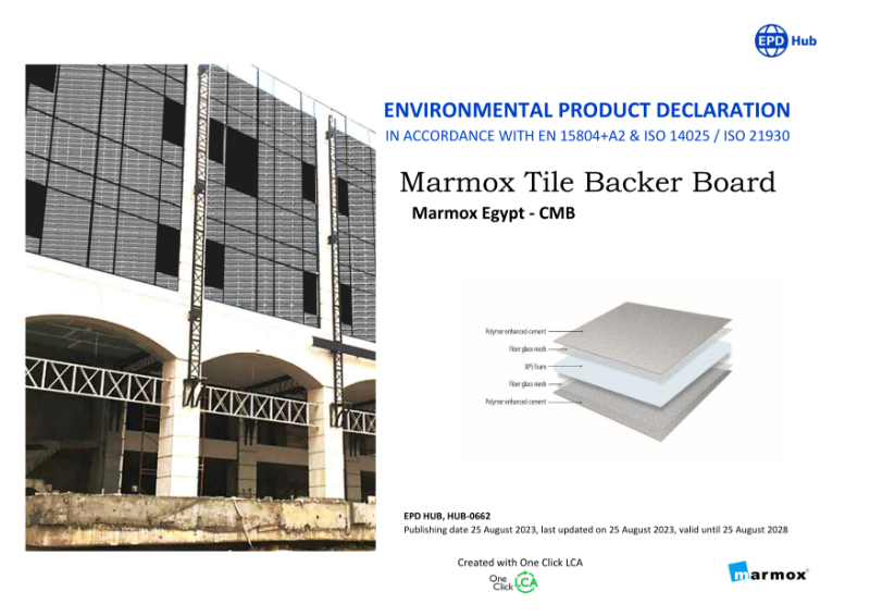 Environmental Product Declaration - Marmox Board