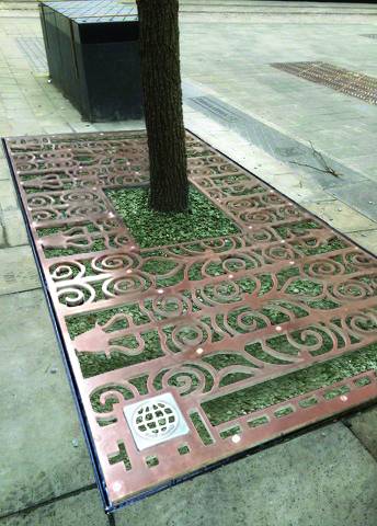 ASF Bespoke Bronze Tree Grilles, NOMA, Manchester