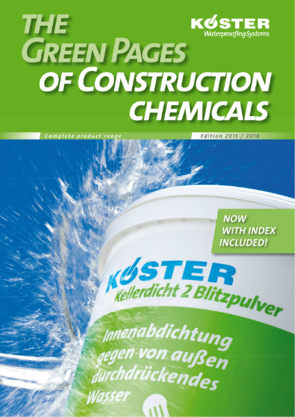 KÖSTER The Green Pages of Construction Chemicals