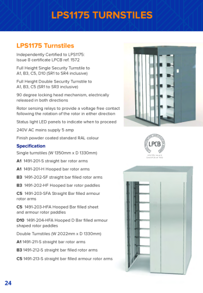 LPS1175 Turnstiles