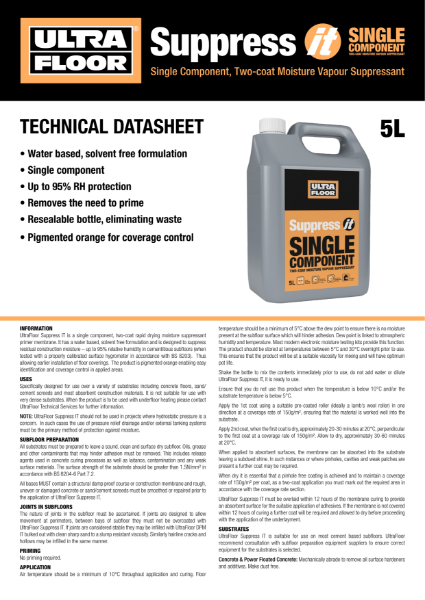 Supress IT Technical Datasheet