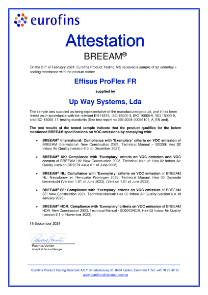 Effisus ProFlex FR BREEAM