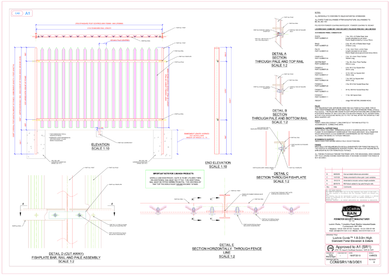 Lochrin Combi SL1 Technical Drawing