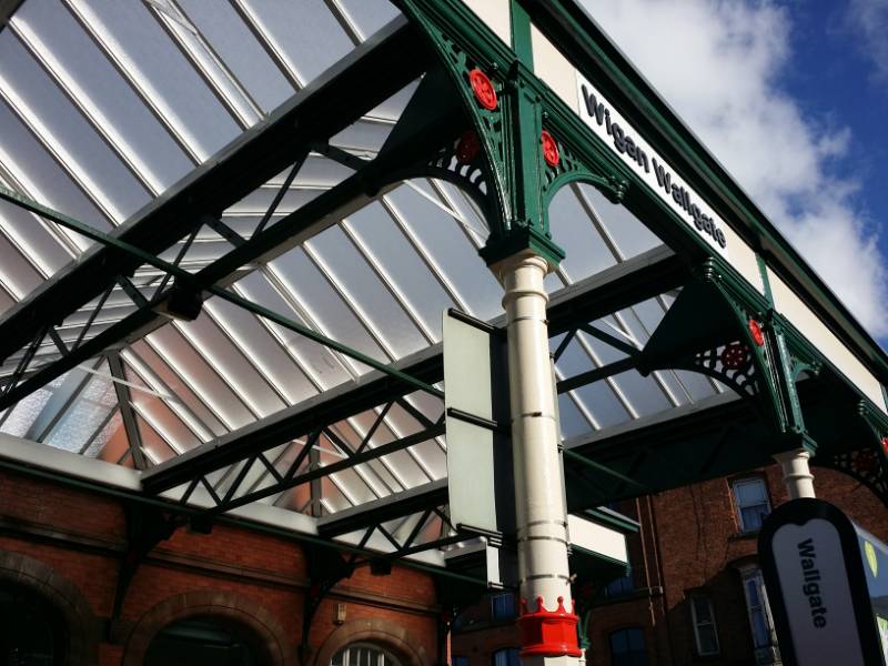 Wigan Wallgate Station roof glazing project.