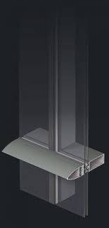 Aluminium CW 50 HL Stick Curtain Wall - Horizontally Lined