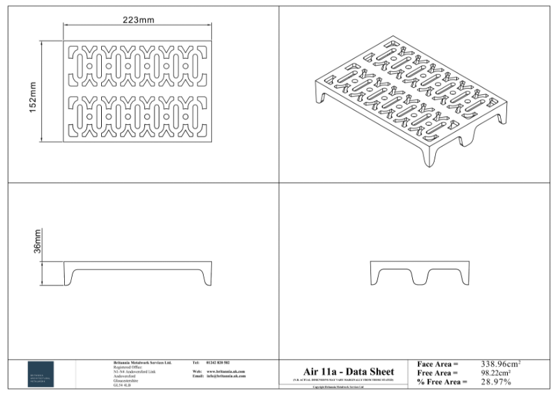 Air 11a Air Brick Datasheet