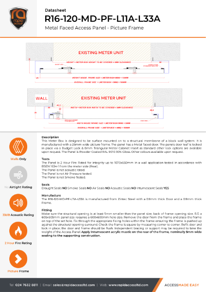 Datasheet - Meter Over Box Two Hour Fire Rated