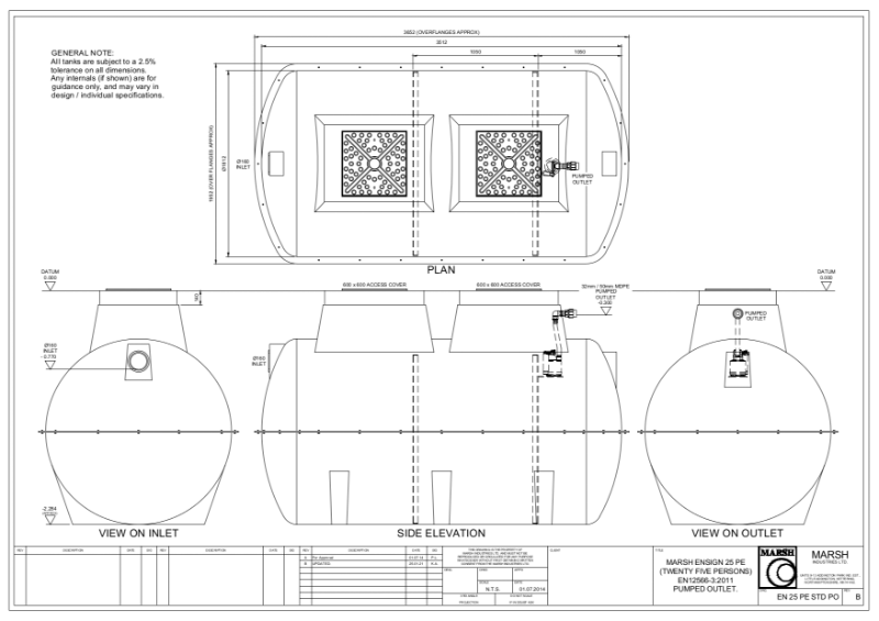 EN 25 PE STD RISER PUMPED OUTLET (Rev.B)