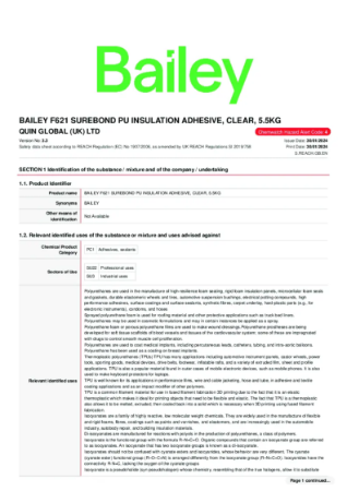 BAILEY F621 SUREBOND PU INSULATION ADHESIVE, CLEAR__2024_January_30_GB_EN