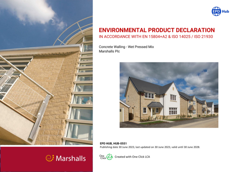 Marshalls Concrete Walling - Wet Pressed Mix EPD