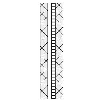 Concrete block cavity wall with partial fill insulation