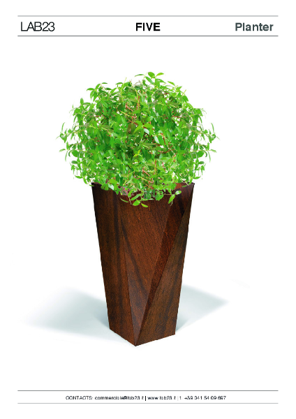 All Urban - Planters - Five Tall - Data Sheet