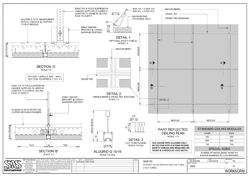SAS130 Alugrid Q1516 Application (2 In-Turns 2 Out-Turns)