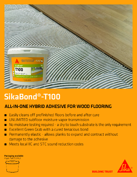 SikaBond T100 Fact Sheet