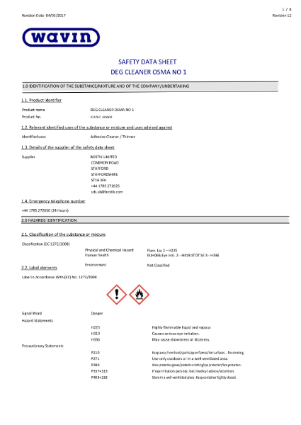 MSDS - OSMA Cleaner1