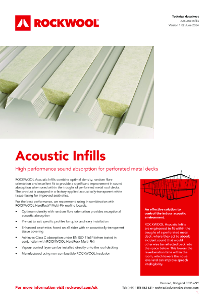 Acoustic Infills - Datasheet