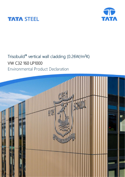 EPD Trisobuild site-assembled Roofing & Wall Cladding - 0.26 u-value 