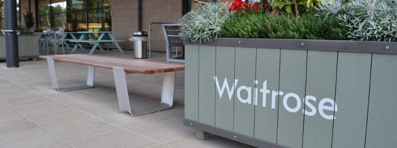 Benches & Litter Bins for Waitrose Store, Worcester