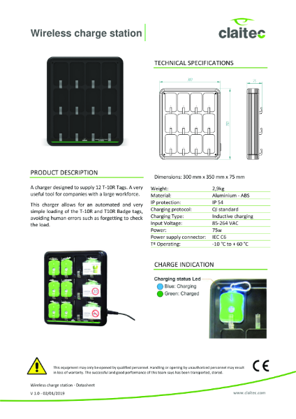 Wireless charge station v1.0 Claitec EN