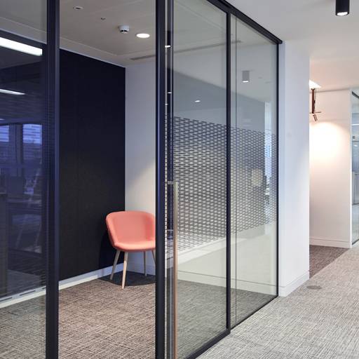 Kinetic Aero Single Glazed Framed Sliding Door and Partition