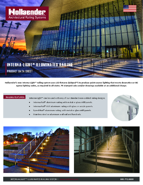Interna-Light™ Illuminated Railing Product Data