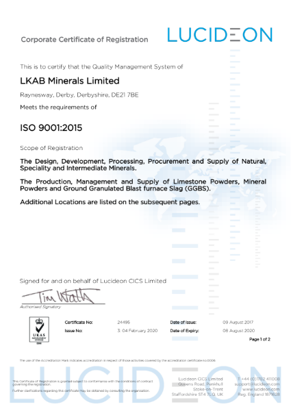 BS EN ISO 9001: 2008 Certificate