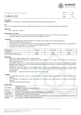 Caltech QC Roofing Datasheet