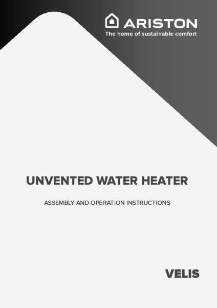 ARISTON Velis Pro - Installation Manual