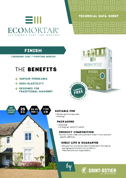 Ecomortar Finish Technical Data Sheet