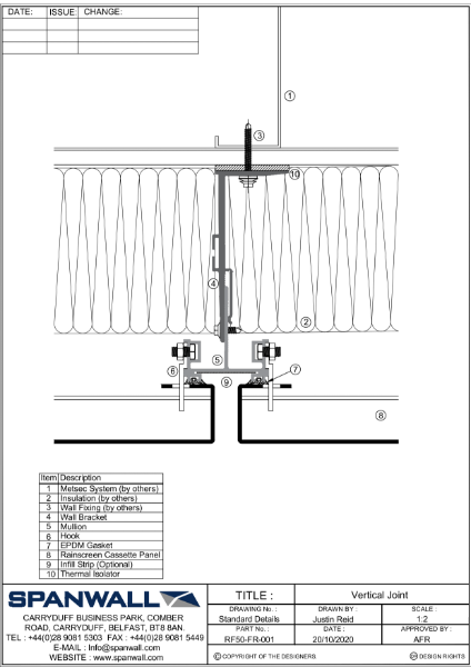 RF50-FR vertical details