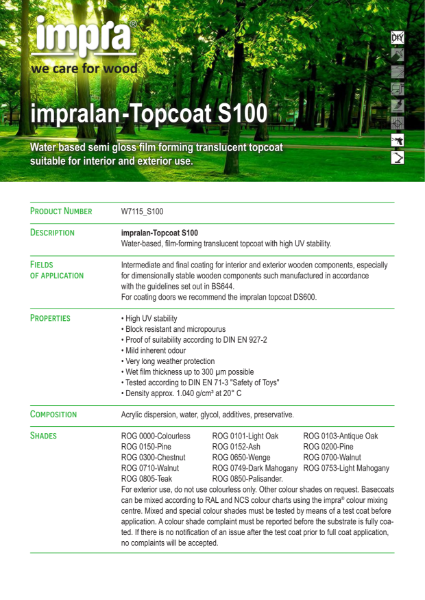 impralan Topcoat S100