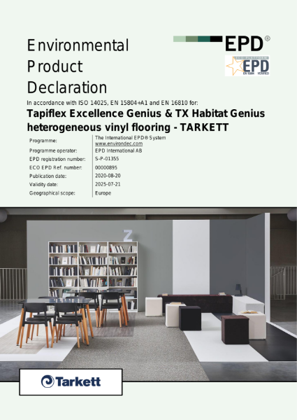 EPD - Tarkett Tapiflex Excellence Genius