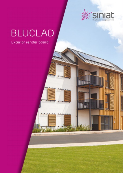 Siniat Bluclad - High performance fibre cement board for external applications.