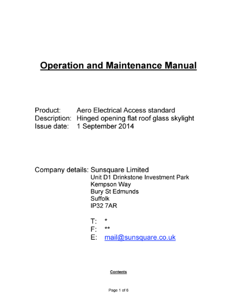 Aero Access O&M Manual