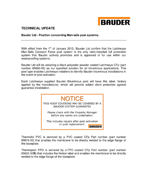 Bauder Approval Letter