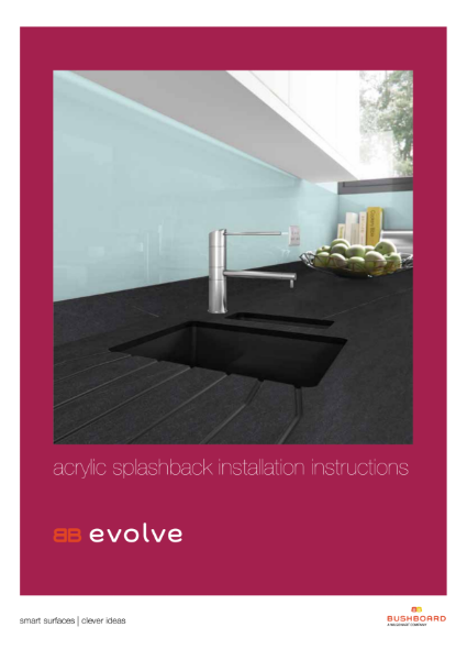 Acrylic Splashback Installation Instructions