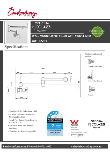 Z2251 Macinley technical specification