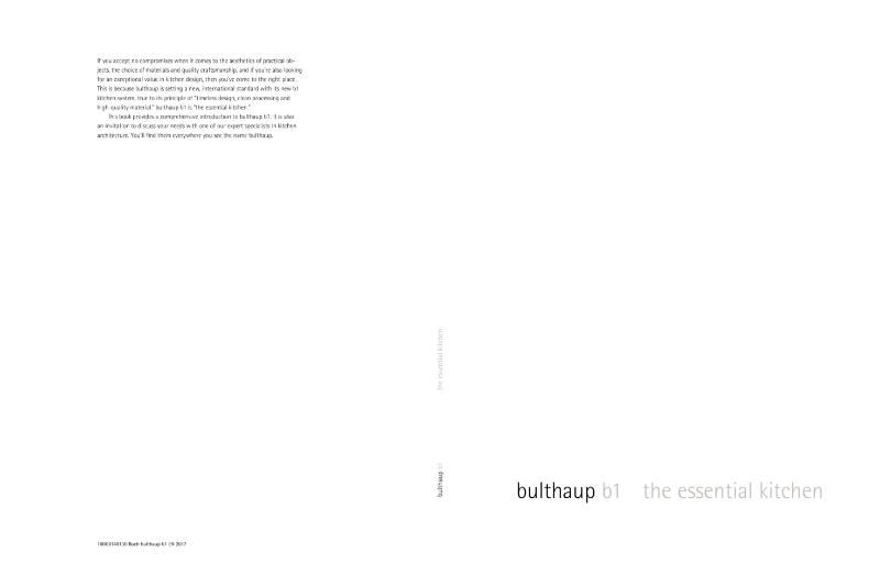 bulthaup b1 Brochure