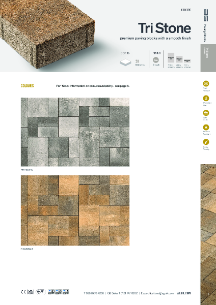 Tri-Stone Paving Datasheet
