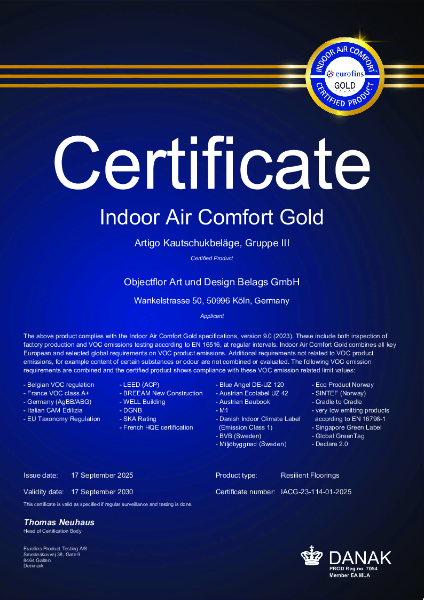 Indoor Air Comfort Gold