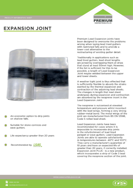 Expansion Joint  - Datasheet
