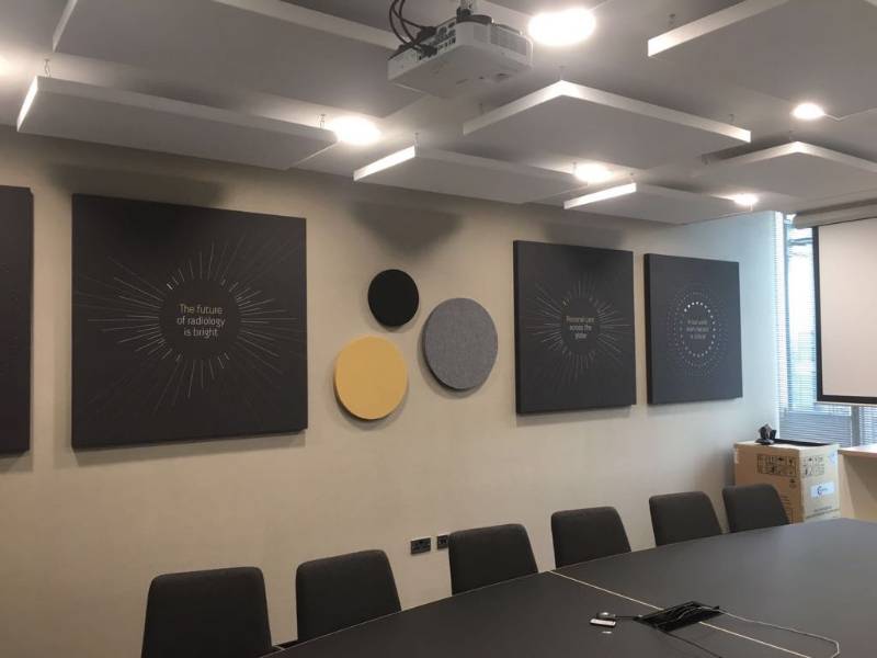 Reducing reverberation within healthcare facility's meeting rooms, London